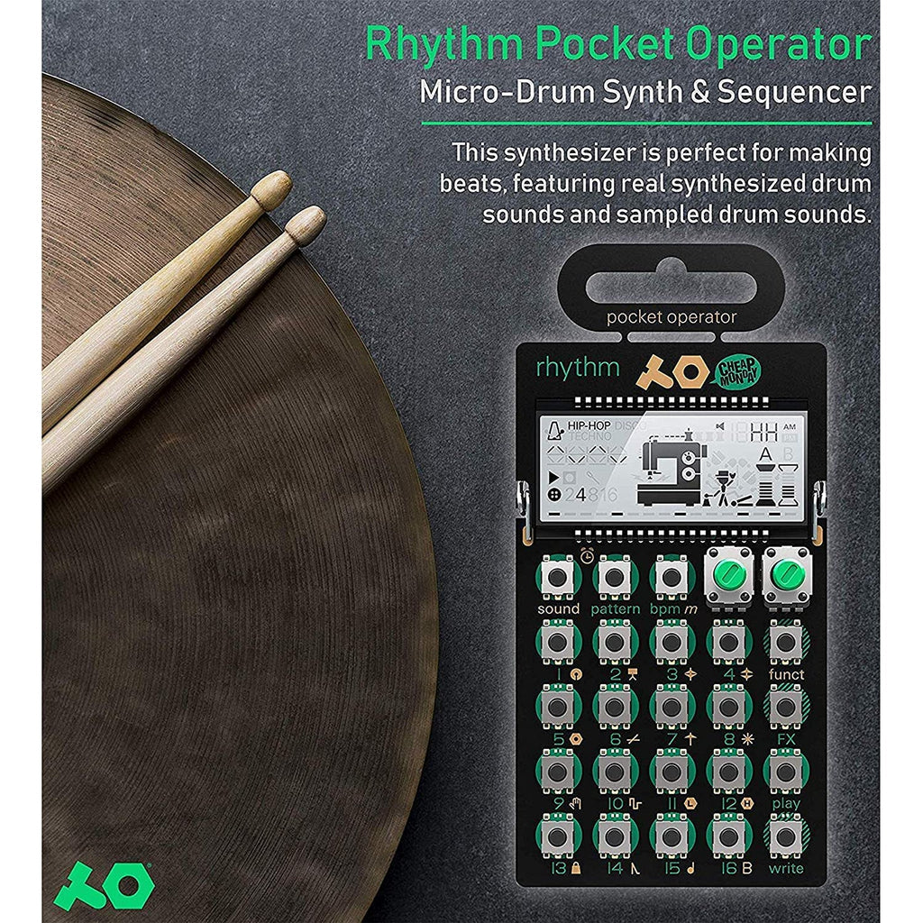 Teenage Engineering PO-12 Pocket Operator Rhythm Drum Machine - Irvine Art And Music