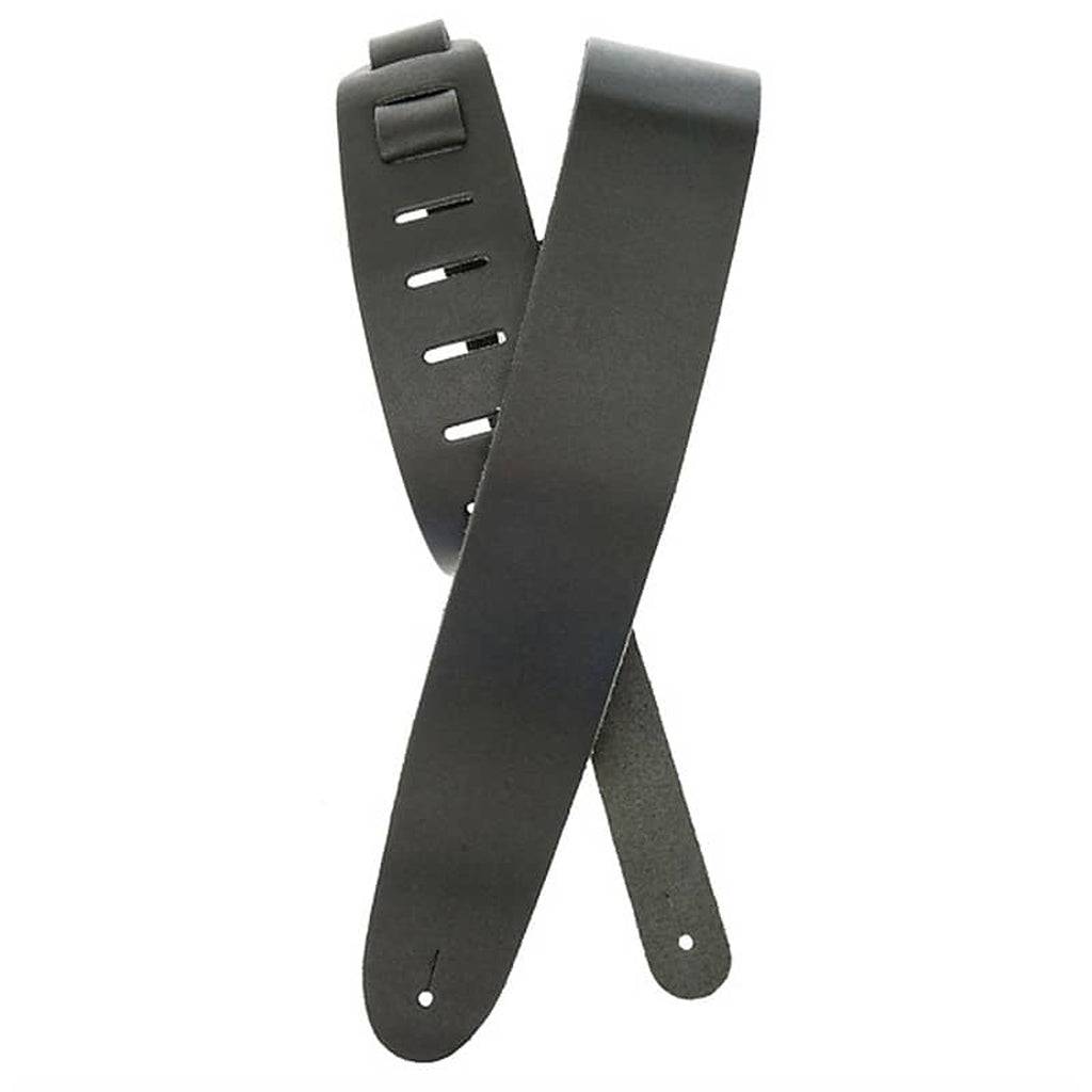 Planet Waves D'Addario 2.5" Basic Classic Leather Guitar Strap - Black - Irvine Art And Music