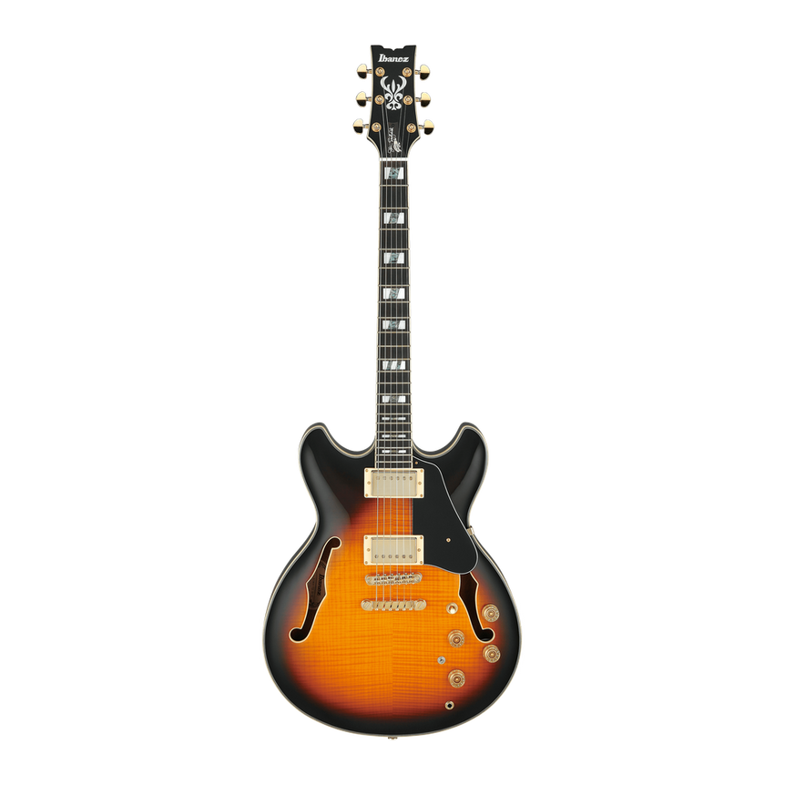 Ibanez John Scofield Signature JSM10 Semi-hollowbody Electric Guitar - Vintage Yellow Sunburst - Irvine Art And Music