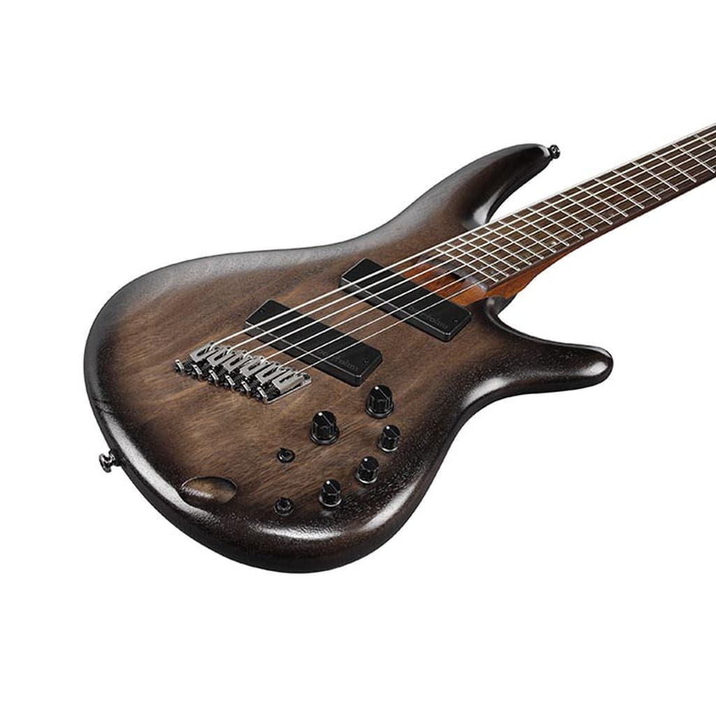 Ibanez Bass Workshop SRC6MS 6-string Multi-Scale Bass Guitar - Black Stained Burst Low Gloss
