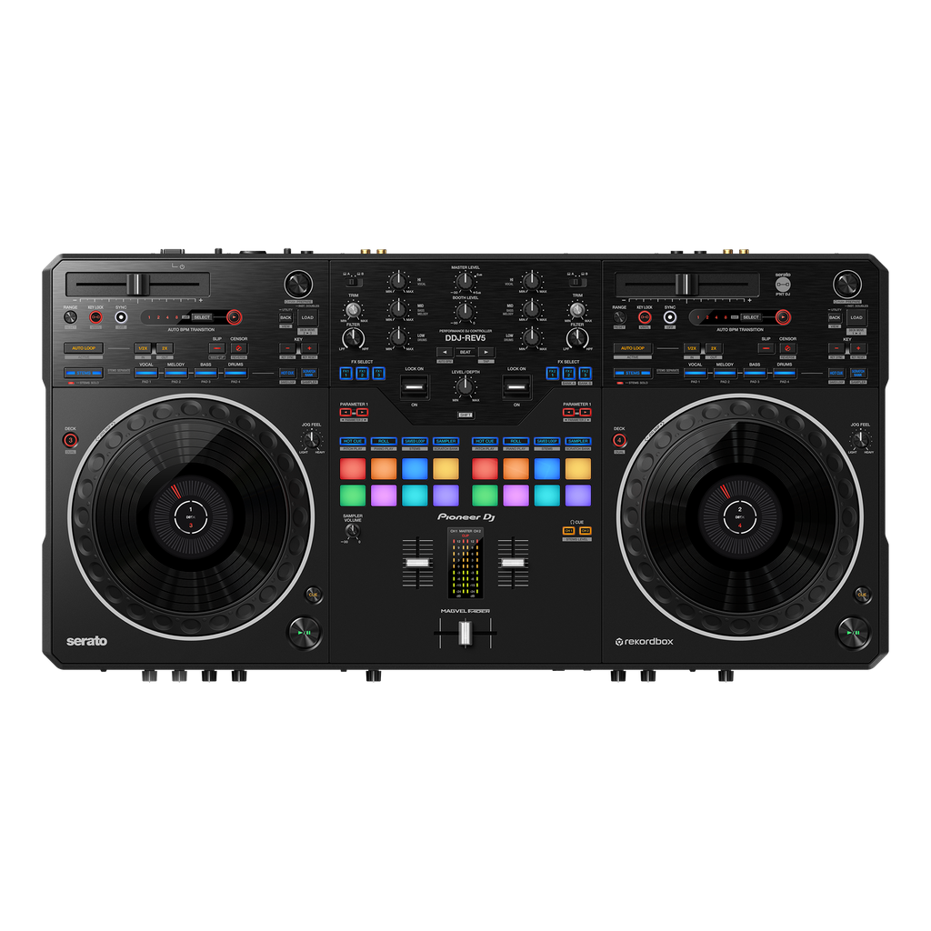 Pioneer DJ DDJ-REV5 4-deck Serato DJ Pro and Rekordbox DJ Controller - Irvine Art And Music