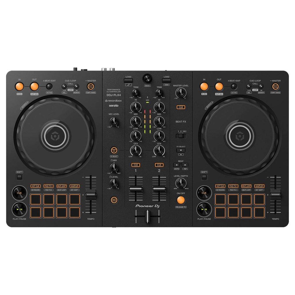 Pioneer DJ DDJ-FLX4 2-deck Rekordbox and Serato DJ Controller - Black - Irvine Art And Music