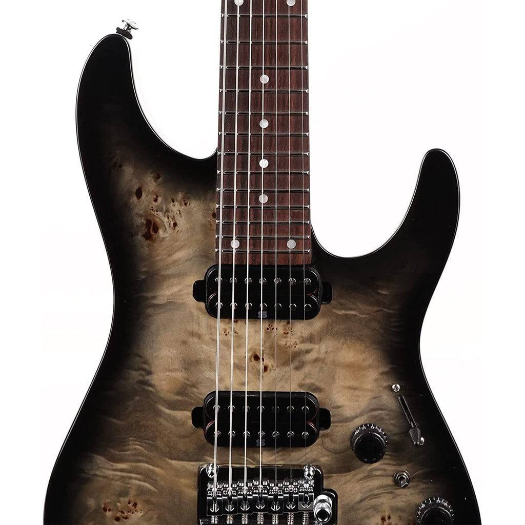 Ibanez Premium AZ427P1PB 7-string Electric Guitar - Charcoal Black Burst - Irvine Art And Music