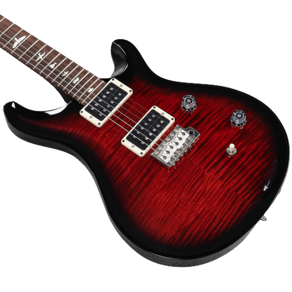 PRS CE Custom 24 Electric Guitar - Fire Red Smokeburst with Black Satin Neck