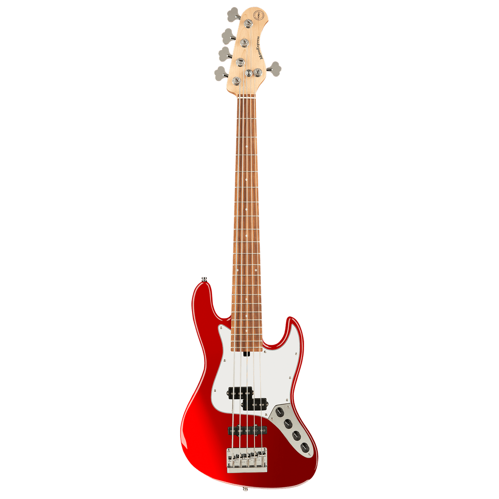 Sadowsky MetroExpress 21 Fret Hybrid P/J Morado Fingerboard 5 String Bass Guitar -  Solid Candy Apple Red Metallic High Polish - Irvine Art And Music