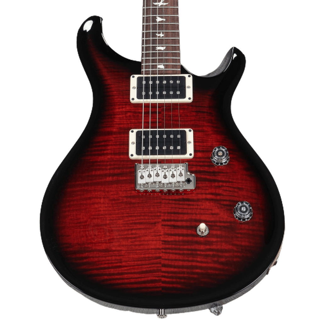 PRS CE Custom 24 Electric Guitar - Fire Red Smokeburst with Black Satin Neck