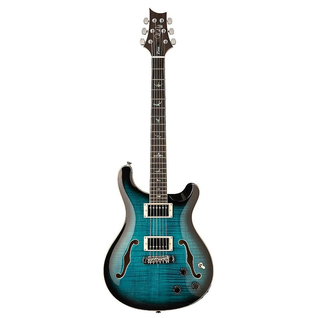 PRS SE Hollowbody II Piezo Electric Guitar - Peacock Blue Smokeburst